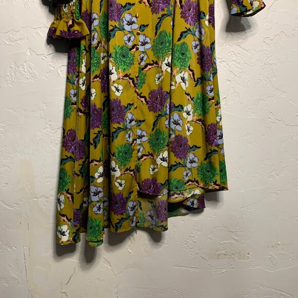 Enda Forty Four Floral Long Sleeve Cold Shoulder Dress Womens small eclectic - Picture 2 of 9